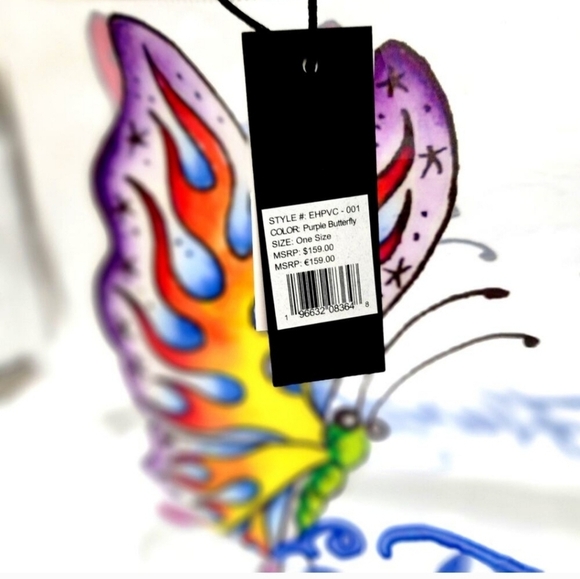 🔹️ Ed hardy🔹️ PVC Clear see through butterfly  Tote Bag  🦋 - Picture 4 of 5